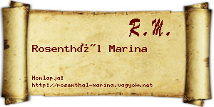 Rosenthál Marina névjegykártya